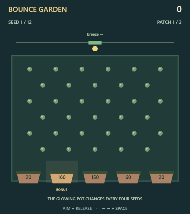 Bounce Garden game board